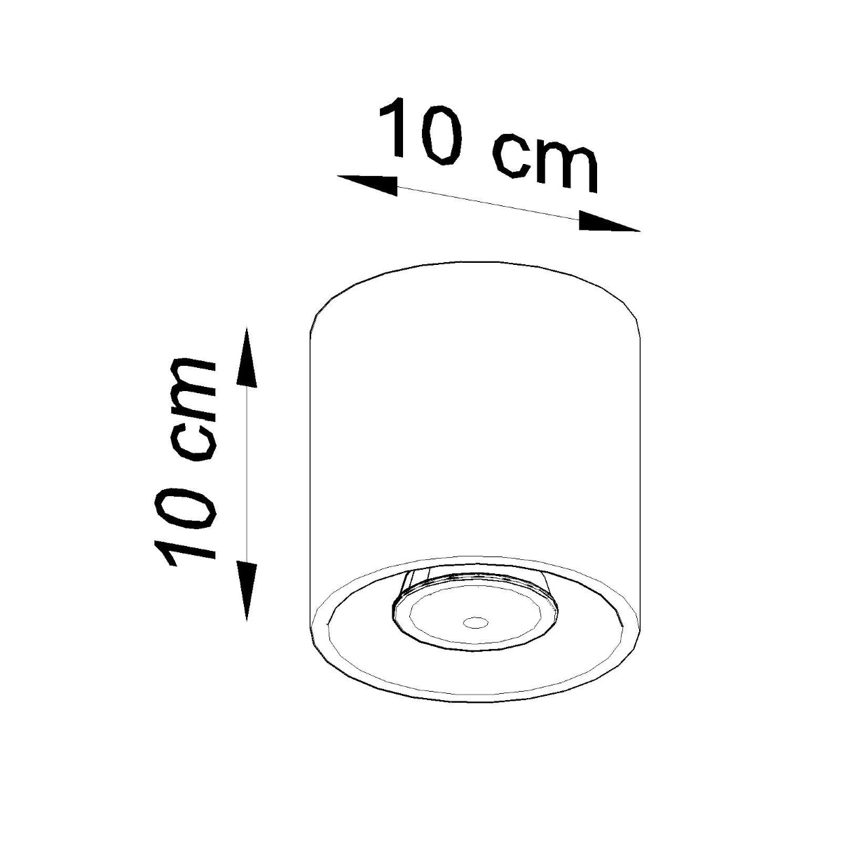 ORBIS - 1 Deckenleuchte, Anthrazit, 10 x 10 cm, 5 mm