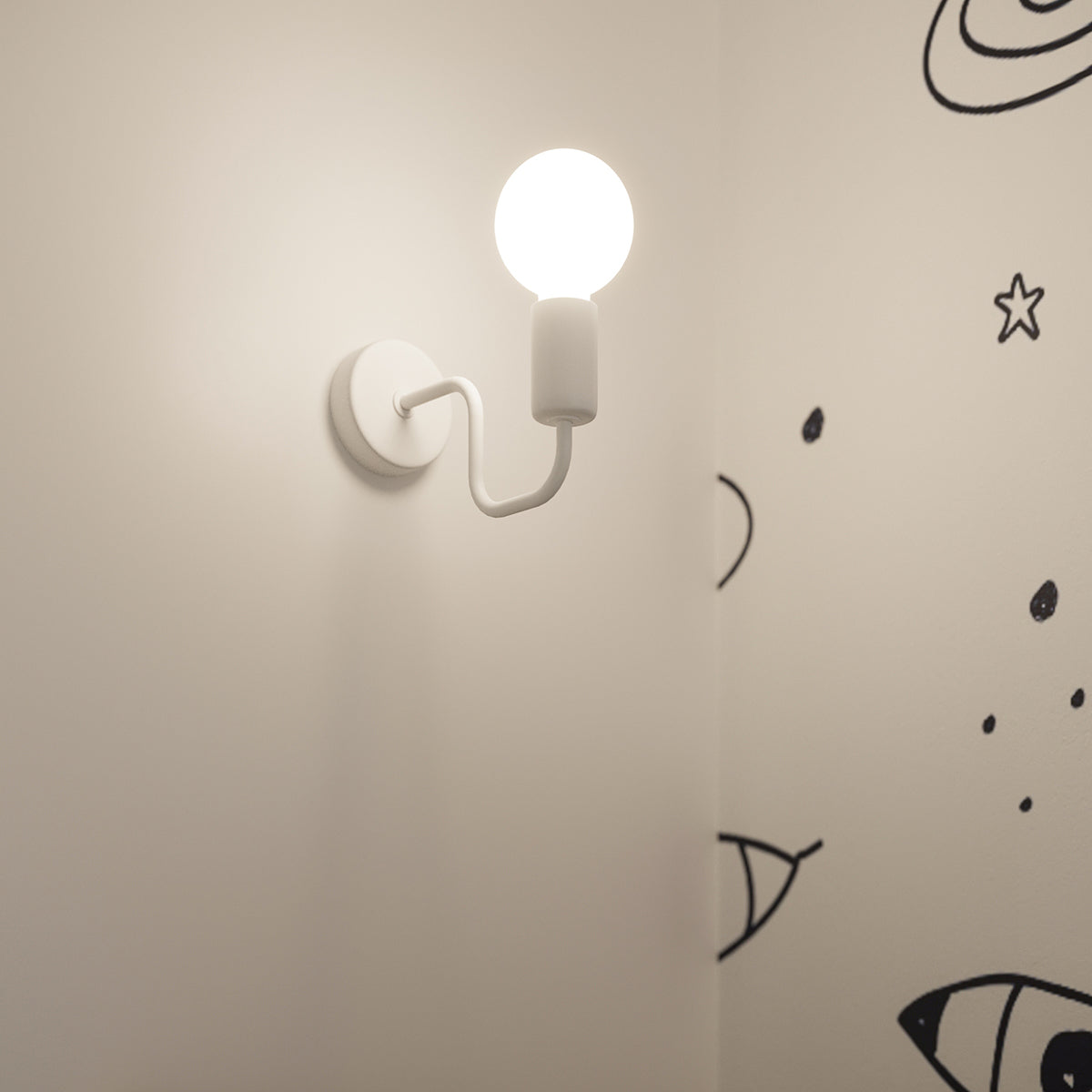 Claria - Weißer Loft-Kronleuchter, 8-flammig, E27-Fassung