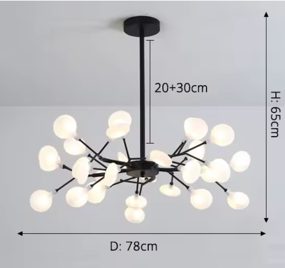 Verzweigter - LED Glühwürmchen Kronleuchter aus Acryl