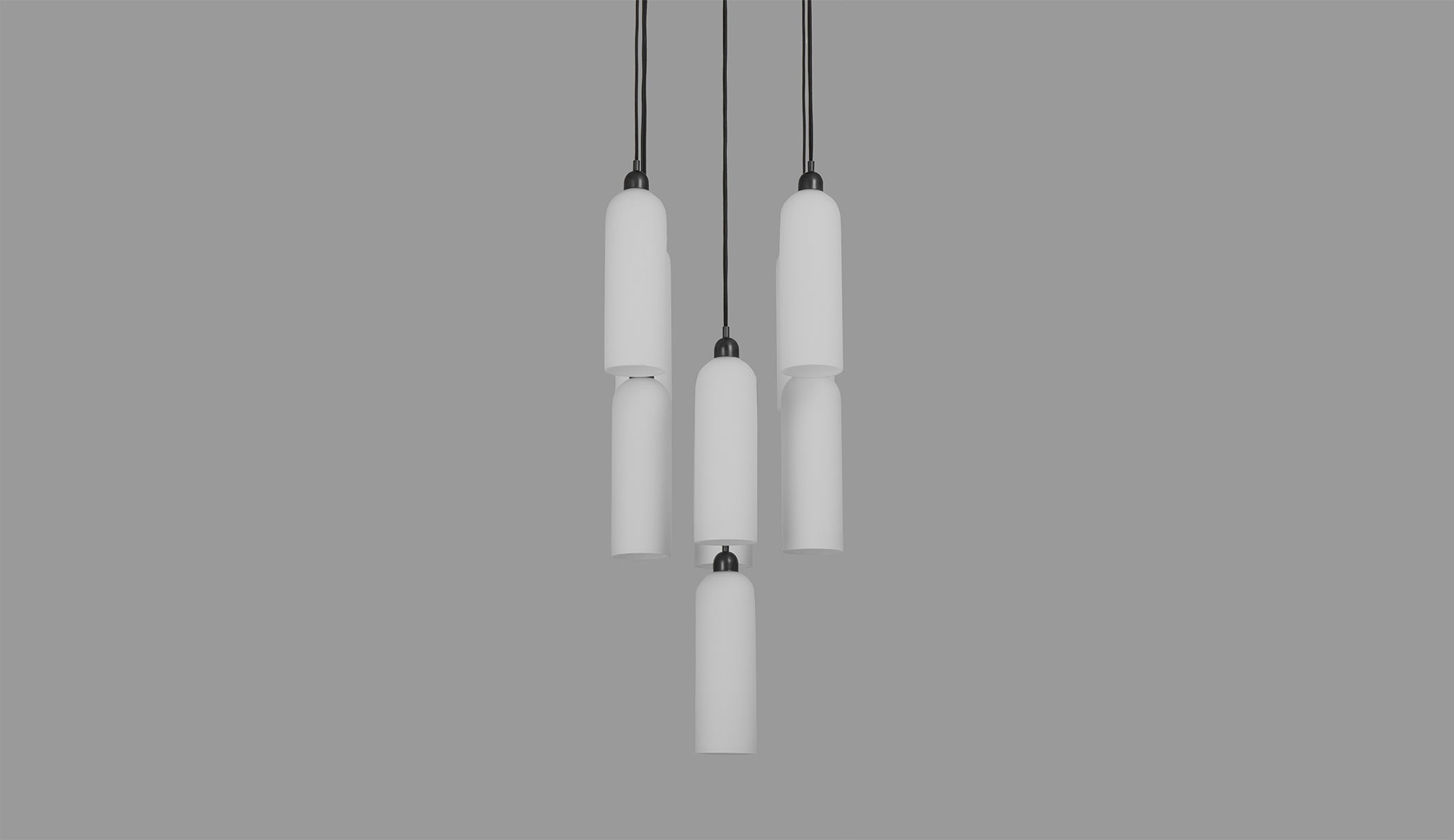 Metall/Glas - Cluster-Pendelleuchte, Metall/Glas