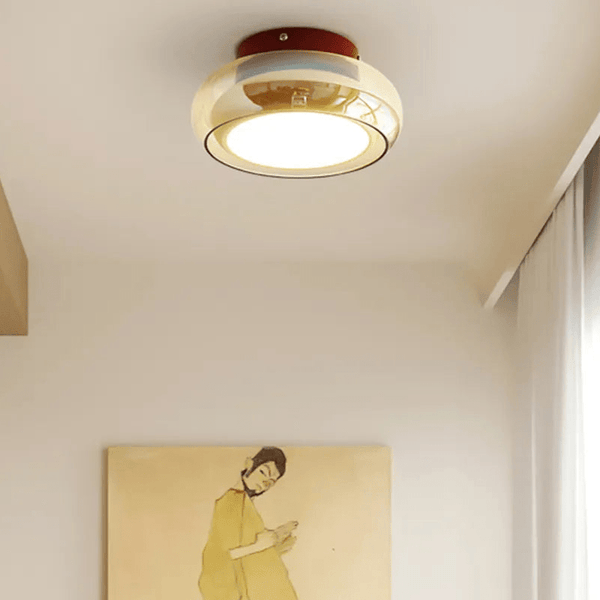 Polara - Vintage-LED-Deckenleuchte aus Acryl, kompakt