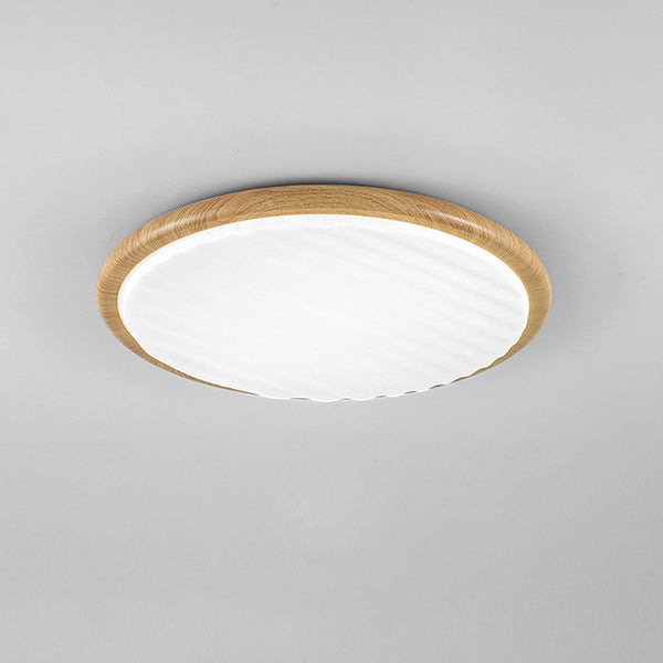 Lucero - Runde LED-Deckenleuchte in Holzoptik Wooden