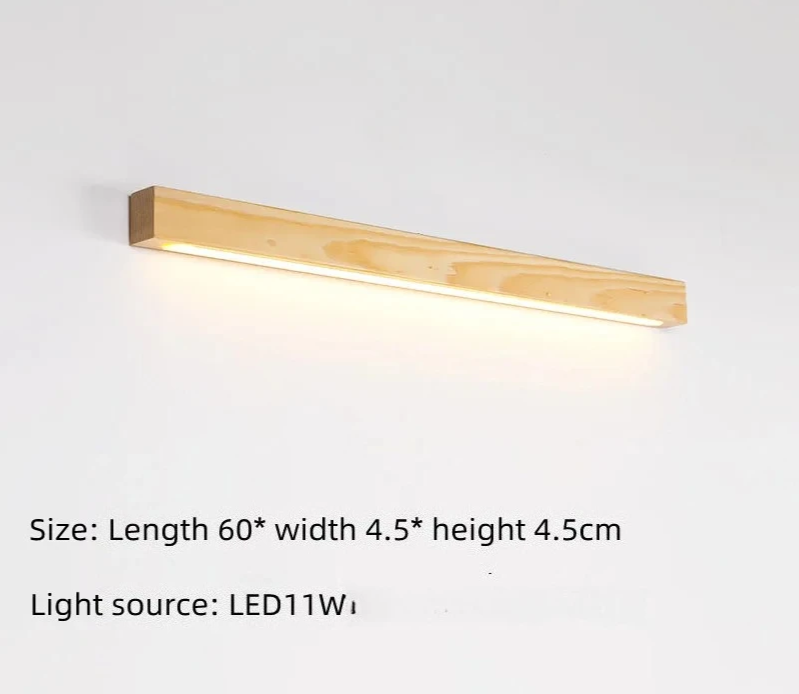 Lange - LED-Wandleuchte in Holzoptik mit nach oben und unten