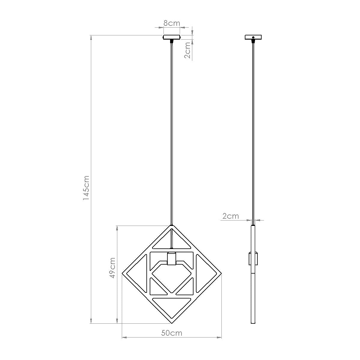 Claria - Pendelleuchte aus Naturholz im geometrischen Design