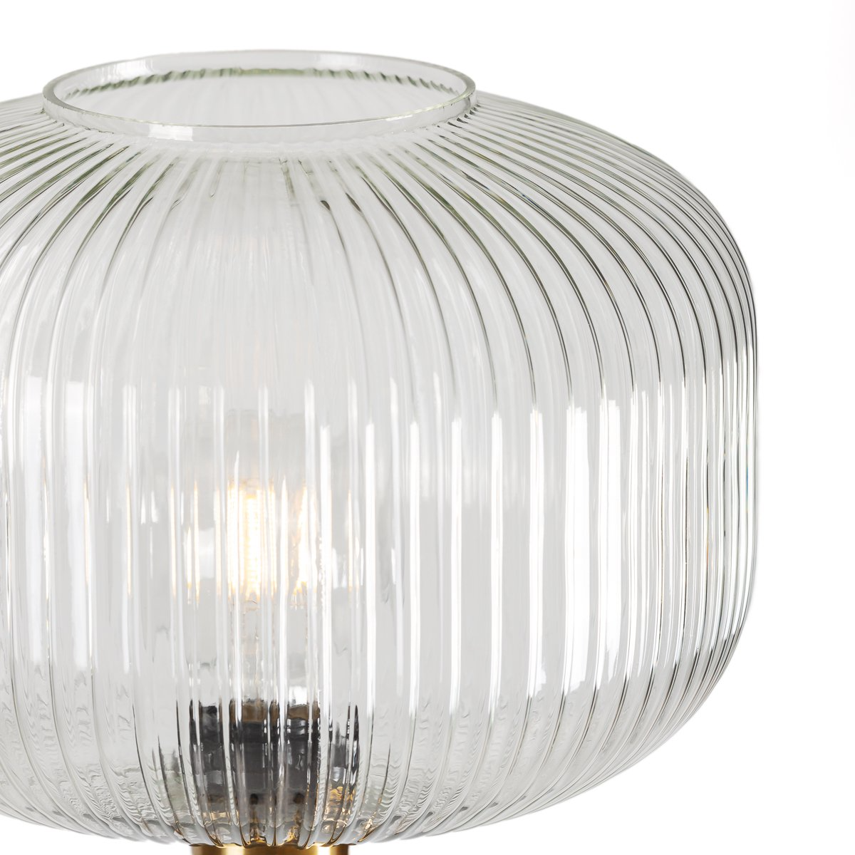 Alexandra - Thai - Goldene Stehlampe mit schwarzem Marmor