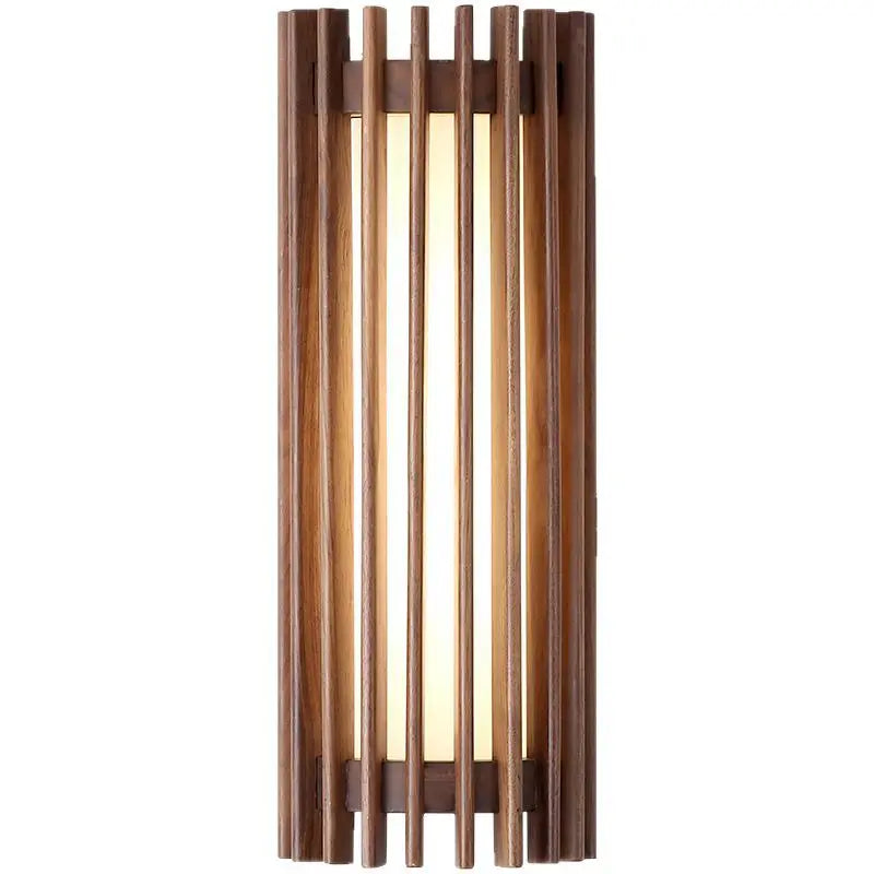 Walnussoptik - Wabi-Sabi-Wandleuchte, Walnussoptik