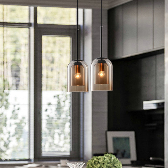 Mid-Century - Pendelleuchte Doppelglas