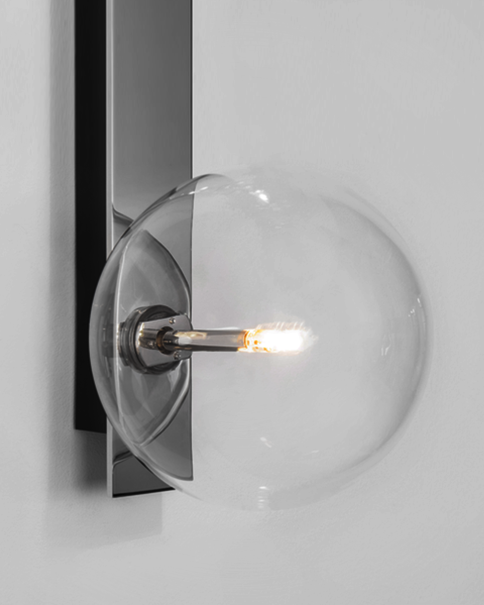 Metall/Glas - Designer-Wandleuchte, Metall/Glas