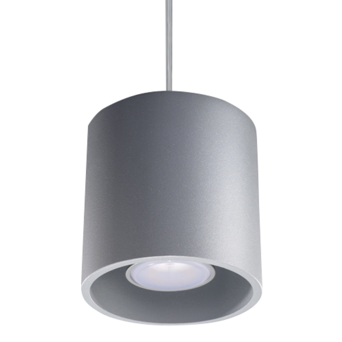Orbis - 1 Pendelleuchte aus grauem Aluminium