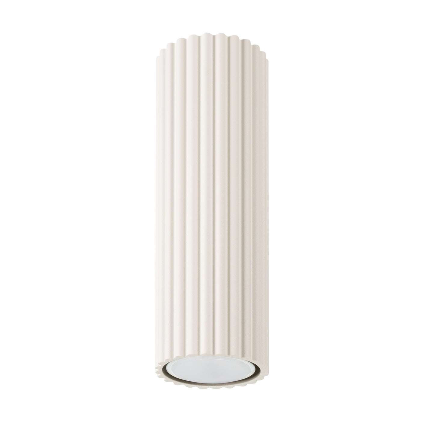 Vortex - Deckenleuchte beige als hoher Röhren-Spot 20 cm