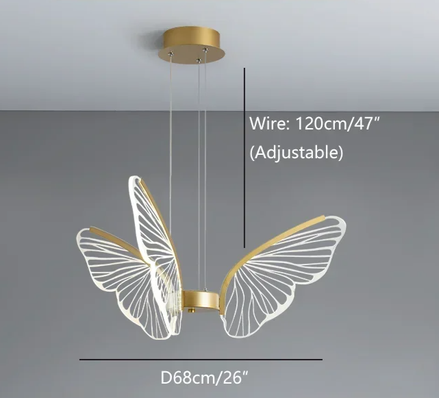 Nimbus - LED-Schmetterlings-Pendelleuchte, dimmbar