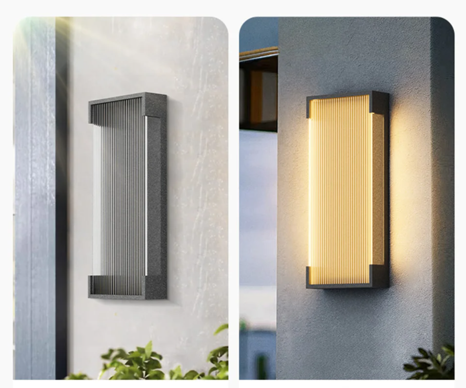 Aussenia - Solar-Wandleuchte aus Edelstahl