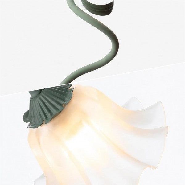 Quelix - Vintage-Tischleuchte mit Blumenmuster, verstellbar