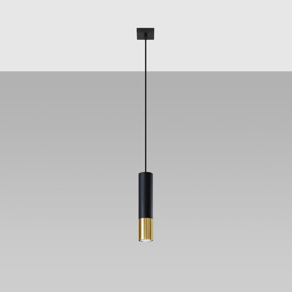 LOOPEZ - 1 Pendelleuchte, schwarz/gold