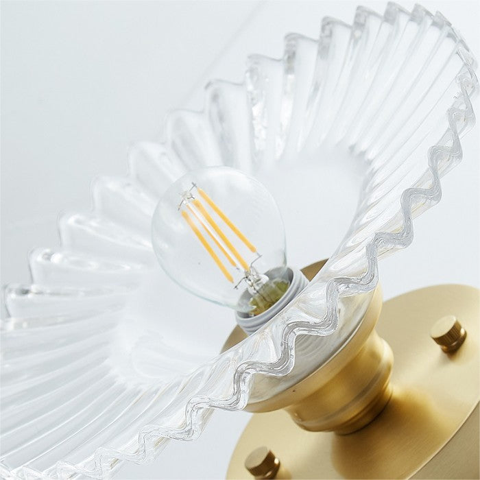 Polara - Vintage-Deckenleuchte aus geripptem Glas,