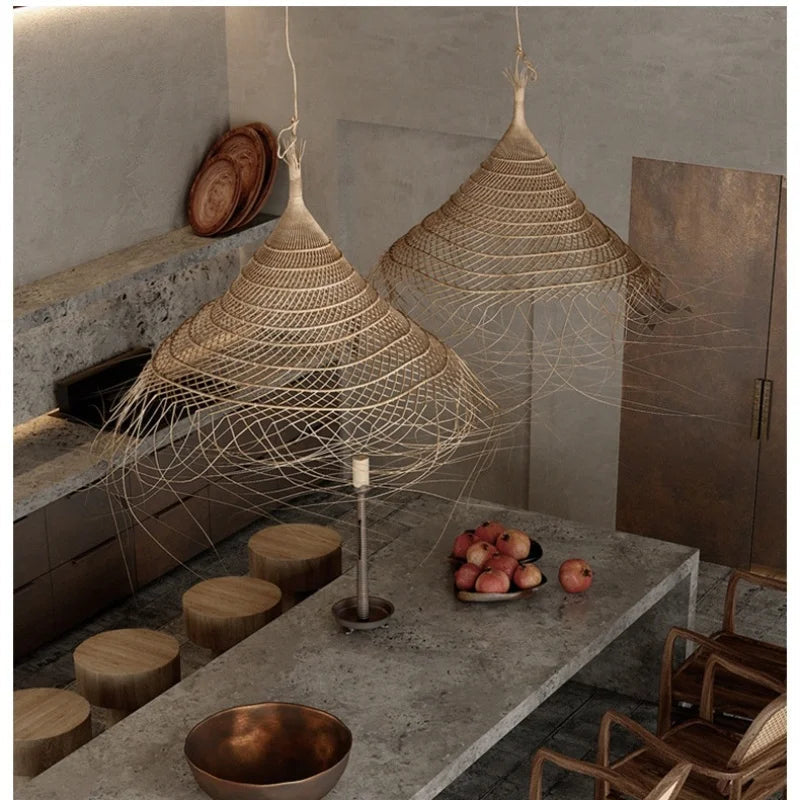Wabi - Sabi Rattan-Pendelleuchte