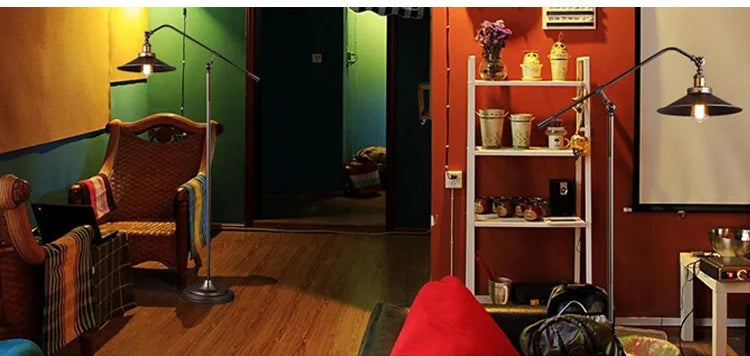 Stela - Retro-Stehlampe E27 mit LED-Leuchtmittel und