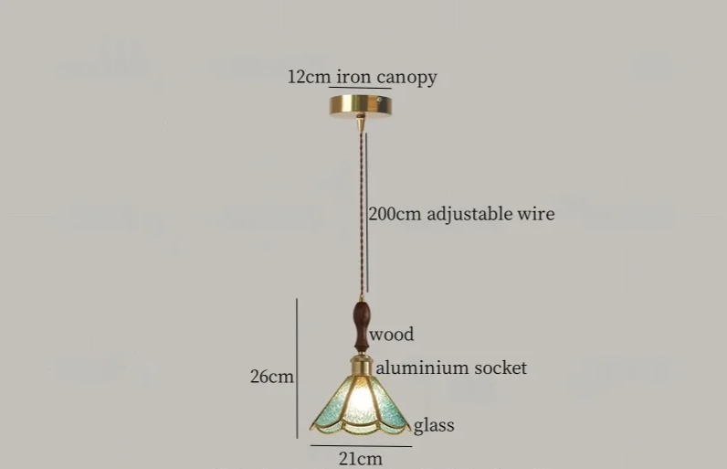 Polara - Tiffany-Pendelleuchte aus Vintage-Glas