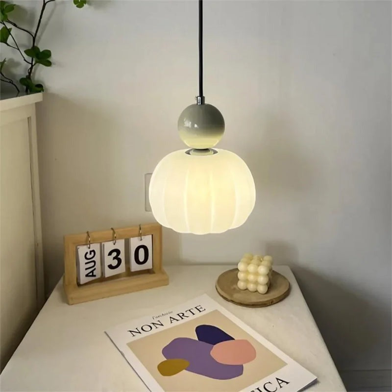 Scout - Art Deco Bauhaus Pendelleuchte in Creme