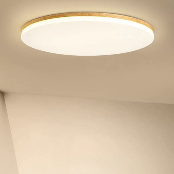 Rondea - Runde LED-Deckenleuchte aus Holz und Acryl