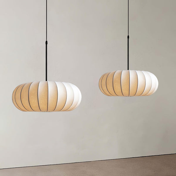 Lumio - Wabi-Sabi-Pendelleuchte aus Stoff und Seide