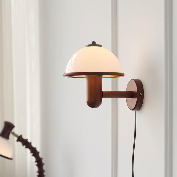 Pilzio - Holz Wandleuchte im Pilz Design