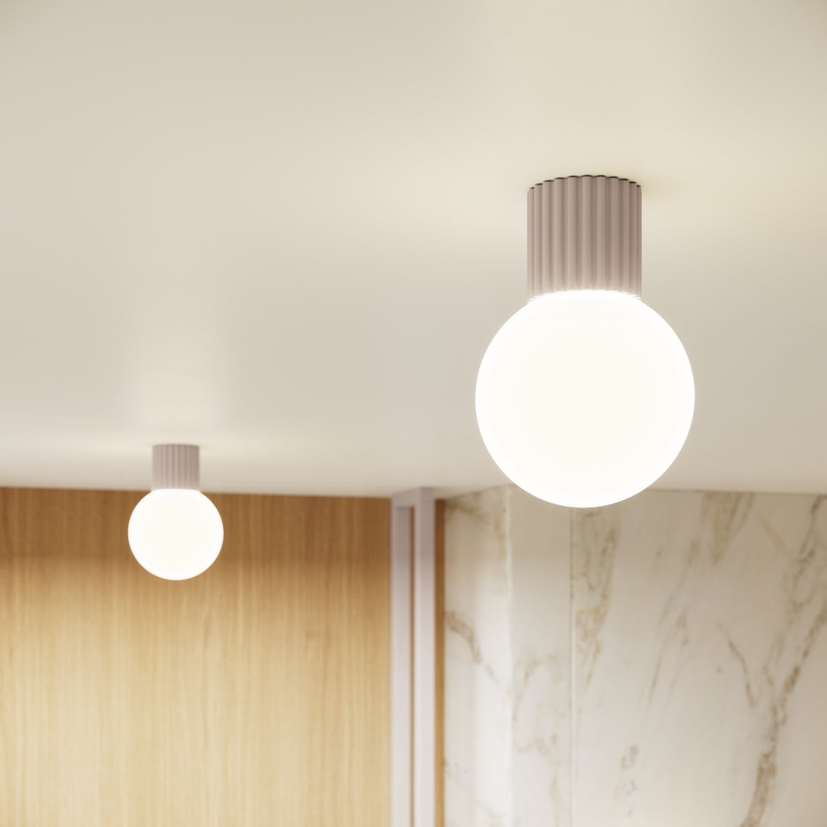 HALO - Wandleuchte in Taupe, IP44