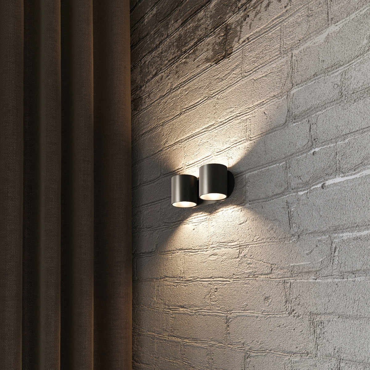 ORBIS - Wandleuchte ORBIS 2 Schwarz Aluminium 5 mm