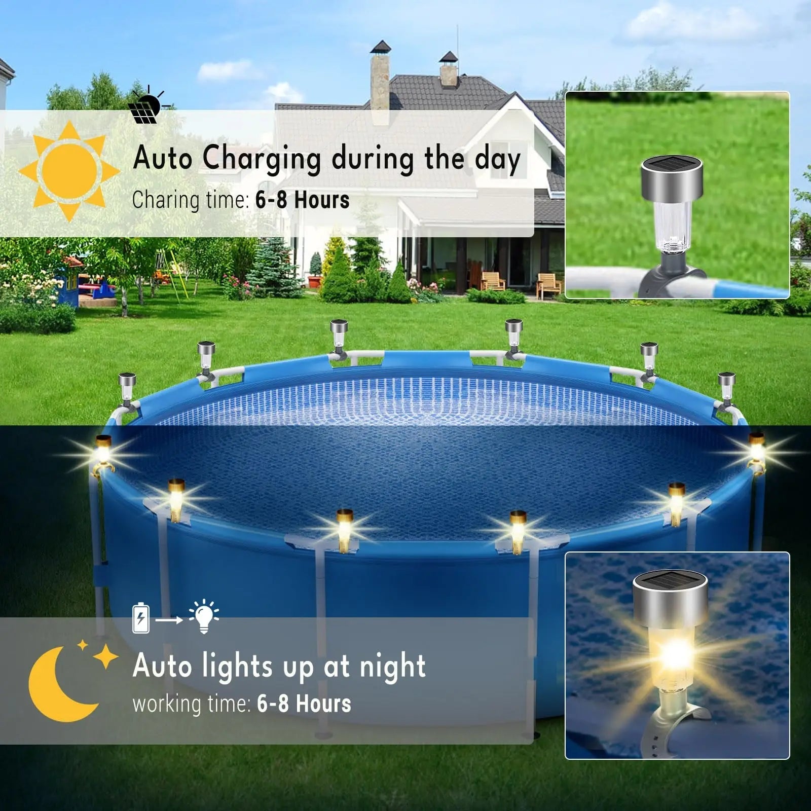 Elegia - 6er-Set Solar-Poolleuchten
