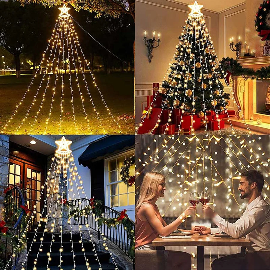 Wasserfallstern“ - LED-Lichterkette Wasserfallstern, 5 m