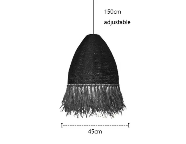Handgewebte - Rattan Pendelleuchte natur