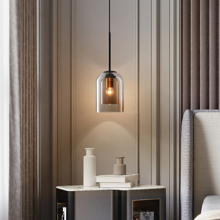 Mid-Century - Pendelleuchte Doppelglas
