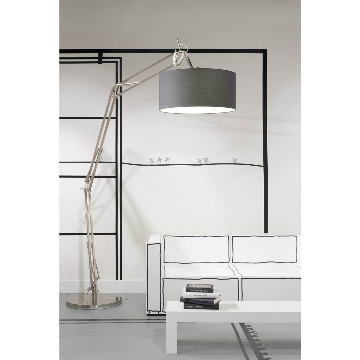 Milano - Stehleuchte Milano XL aus Eisen und Nickel