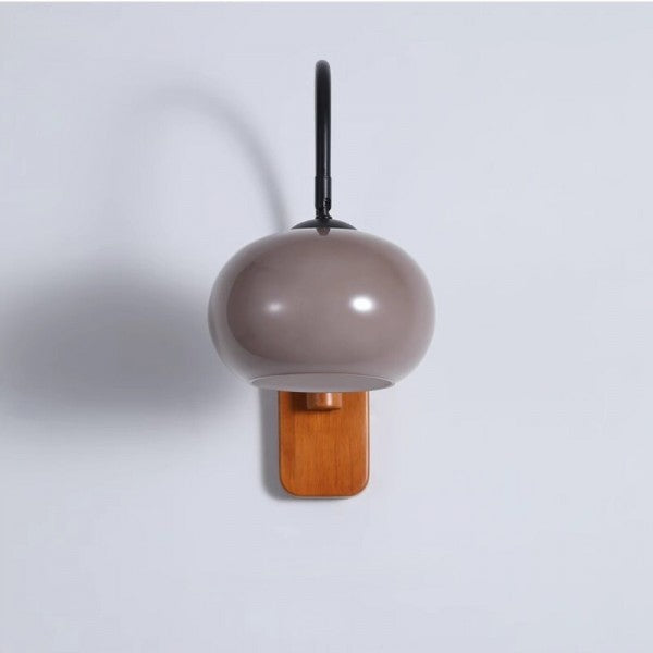 Drehbare - Bauhaus-Glaswandleuchte in Khaki/Kaki