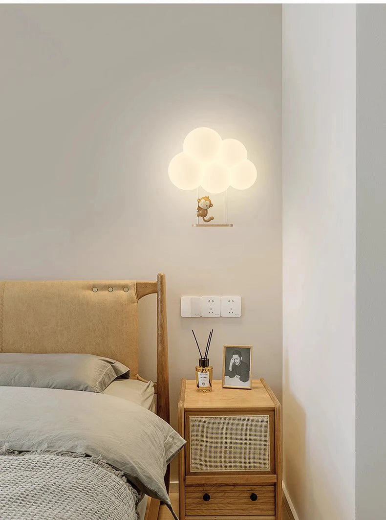 Luara - Wandleuchte für Kinderzimmer mit Tiermotiven, weiß