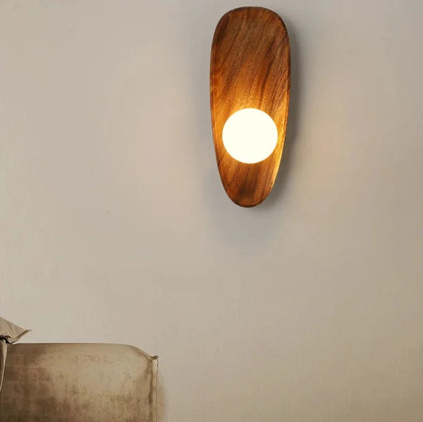 Murano - Wandleuchte aus Naturholz mit LED-Beleuchtung