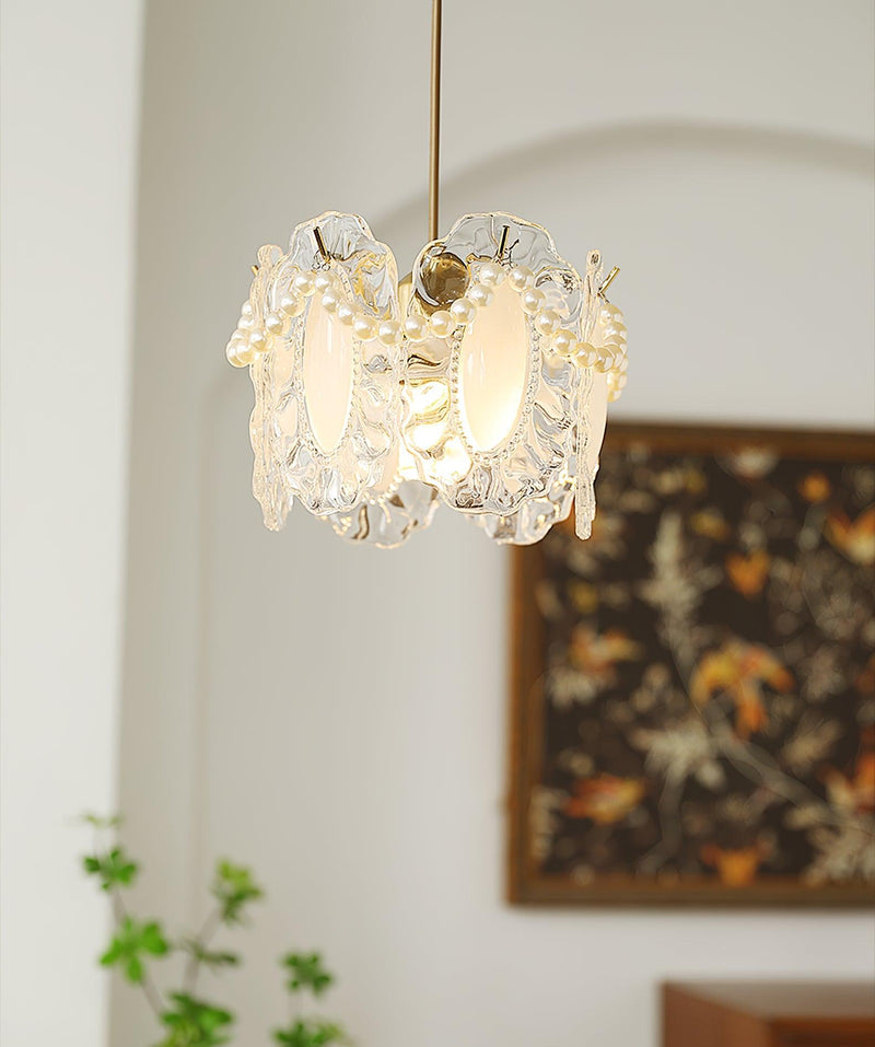 Florale - Glas-Pendelleuchte