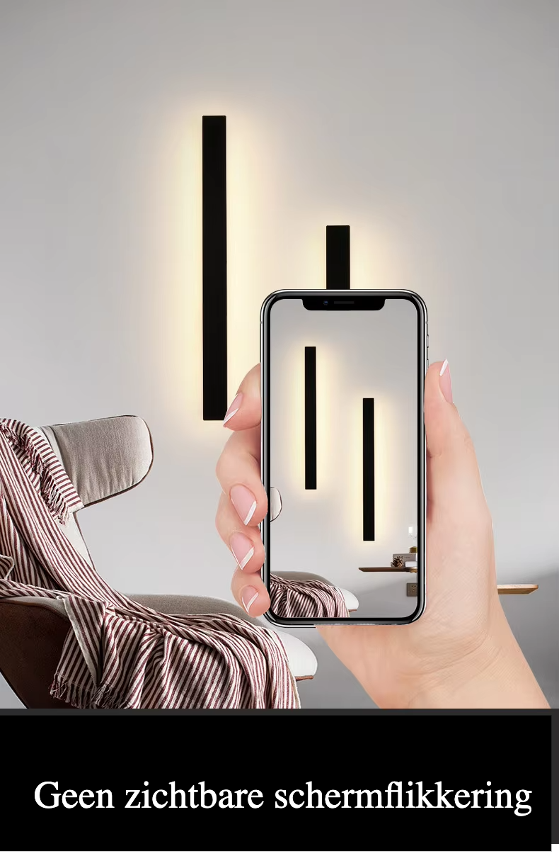 Lumera - LED-Wandleuchte, schwarzes Acryl