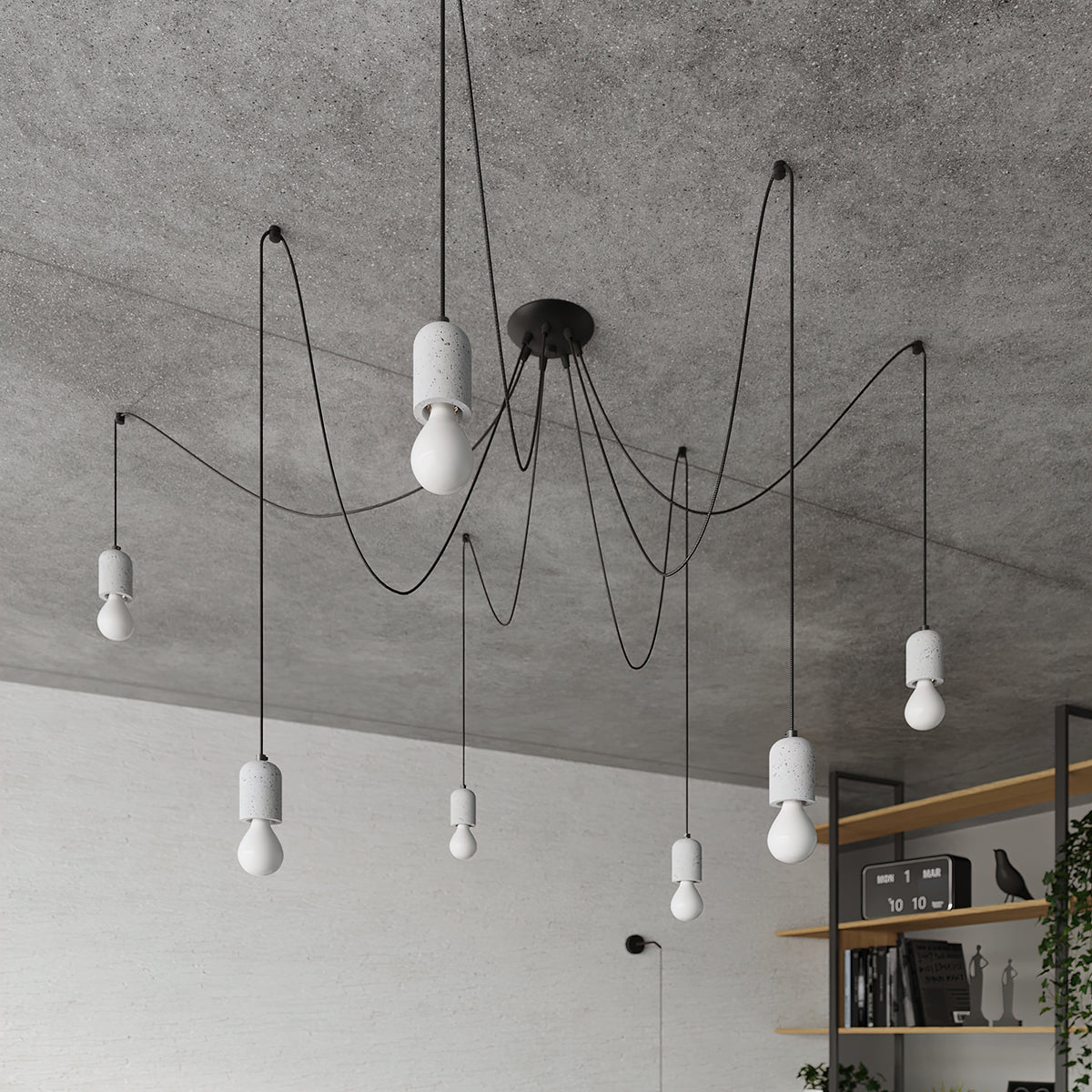 NESO - Wandleuchte, grau/schwarz