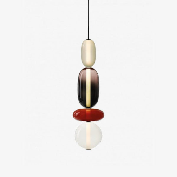 Solara - Glaspendelleuchte für Flur mit farbigem Glas