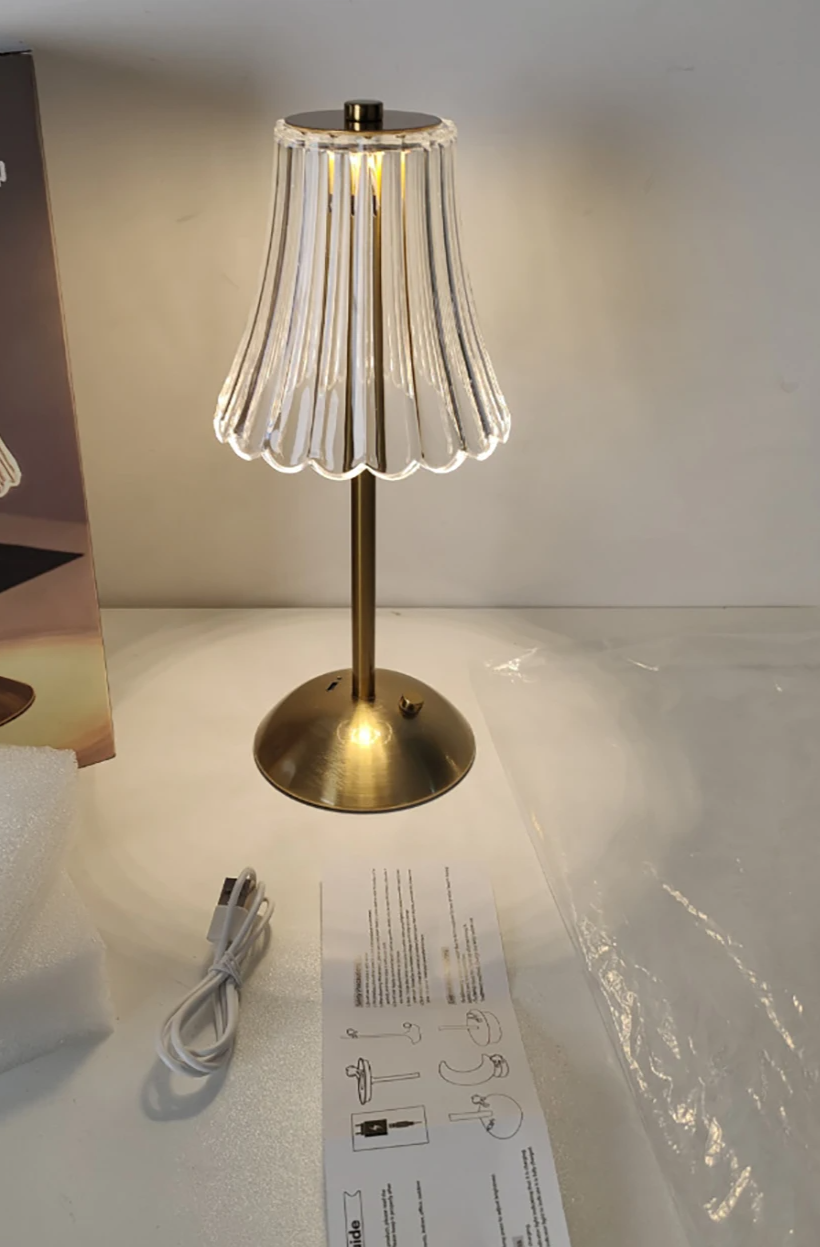 Nuova - Kristall-LED-Tischleuchte mit Touch-Dimmer und 3