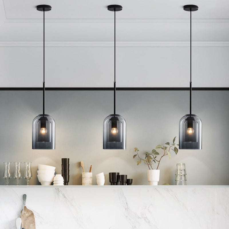 Mid-Century - Pendelleuchte Doppelglas