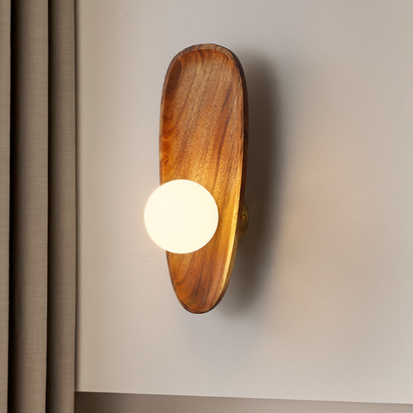 Murano - Wandleuchte aus Naturholz mit LED-Beleuchtung