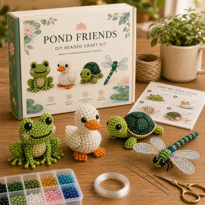 Beadimals – 3D Perlen-Tier-Bastelset mit 6 Tiermotiven und sortierten Perlen |