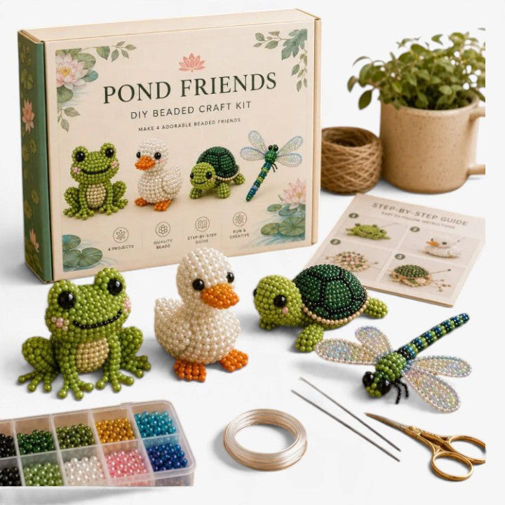 Beadimals – 3D Perlen-Tier-Bastelset mit 6 Tiermotiven und sortierten Perlen |