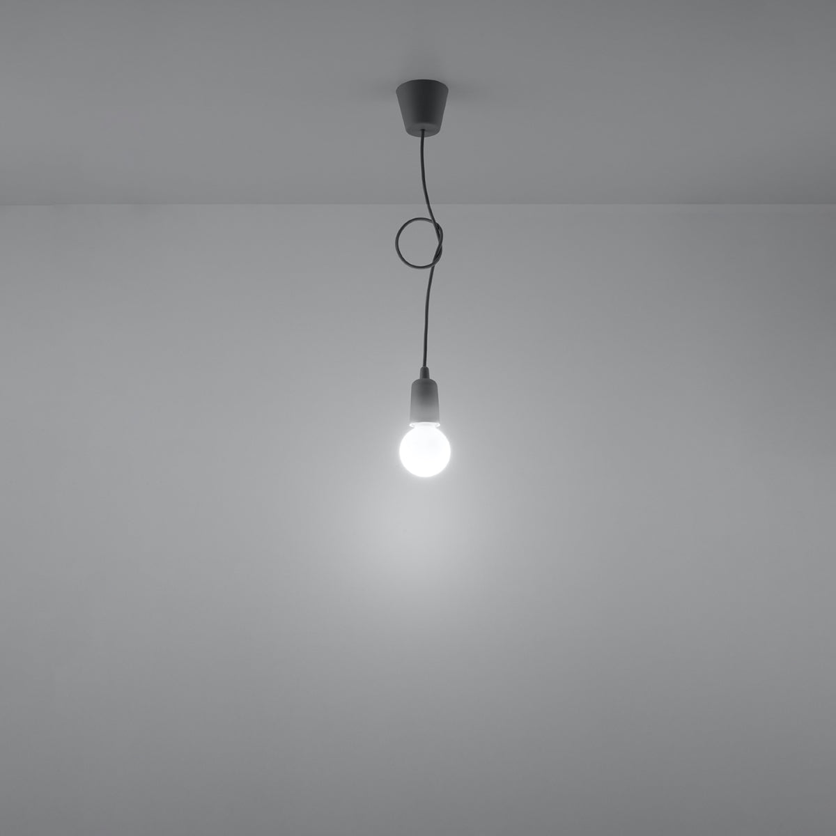 Vortex - Pendelleuchte E27, 1-flammig, grau