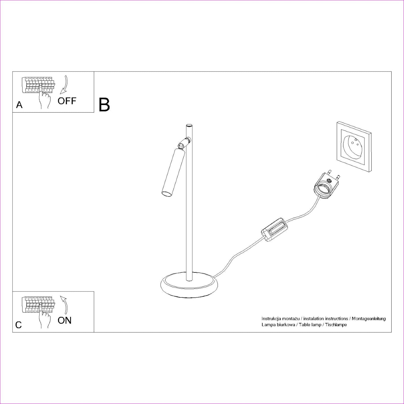 Desko - Tischleuchte aus goldfarbenem Stahl