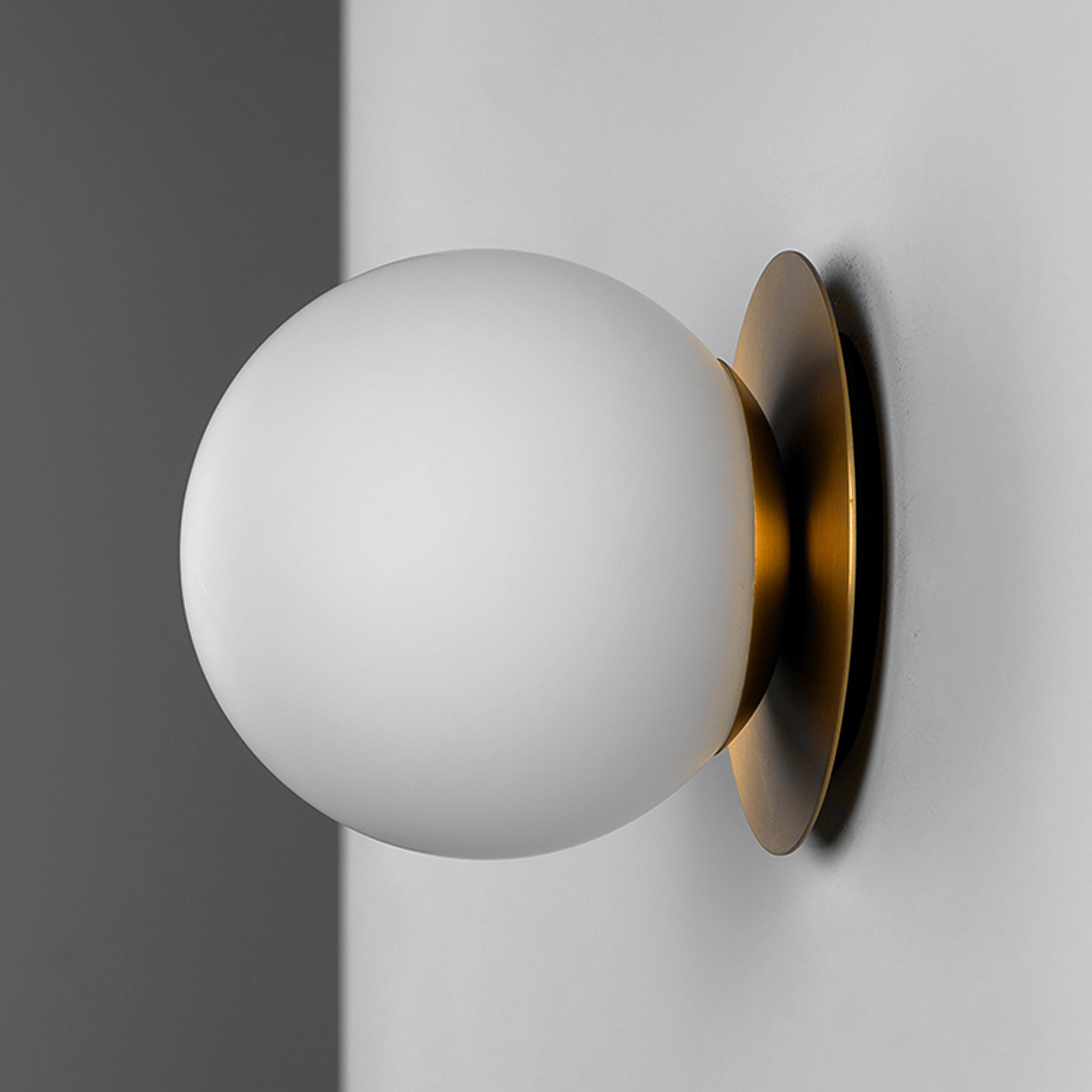 Metall/Glas - Designer-Wandleuchte, Metall/Glas