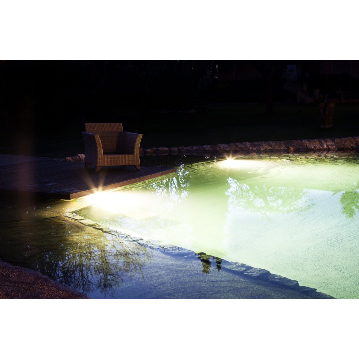 Linsen-Ø - LED-Poolstrahler, Linsen-Ø 185 mm, Edelstahl V4A