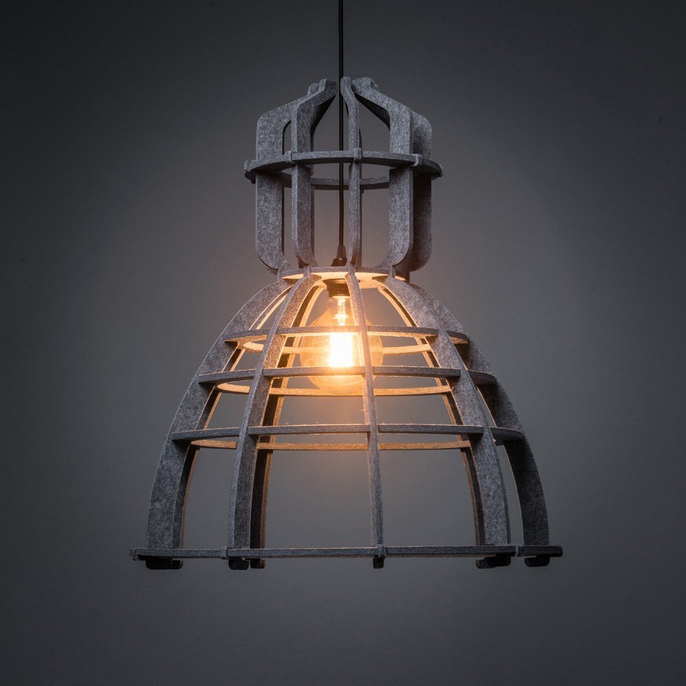 Het - Lichtlab - Pendelleuchte Nr. 19XL aus PET-Filz in